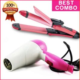 Hair Dryer Plus 2 In 1 Hair Straightener & Curler